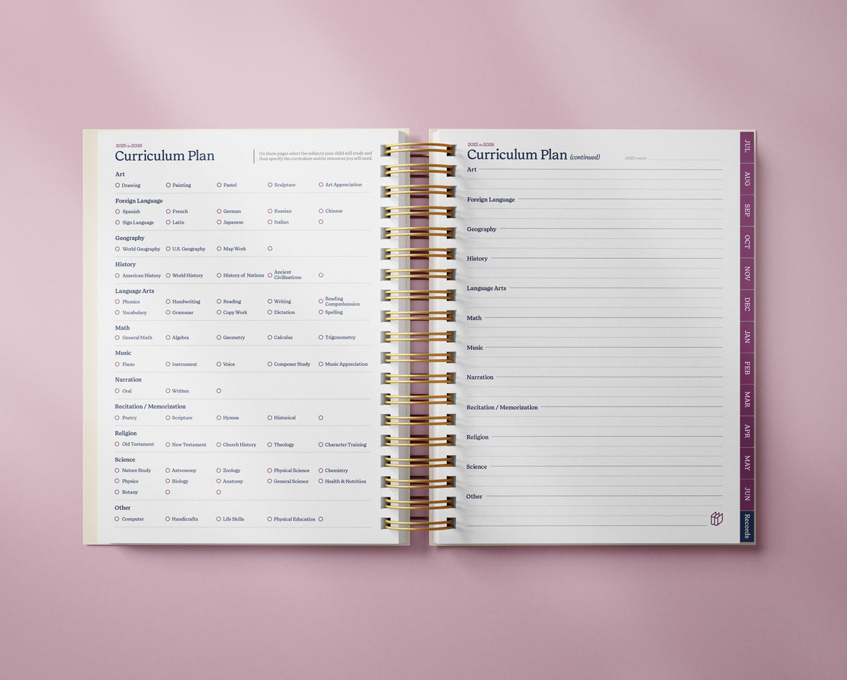 2021-2022 Homeschool Planner & Record Book: A Well Planned
