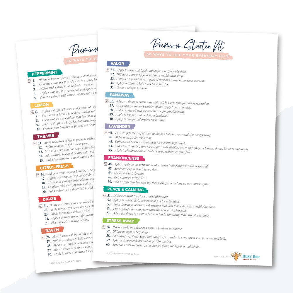 60 Ways to Use Everyday Oils Printable – The Well Ordered Homeschool